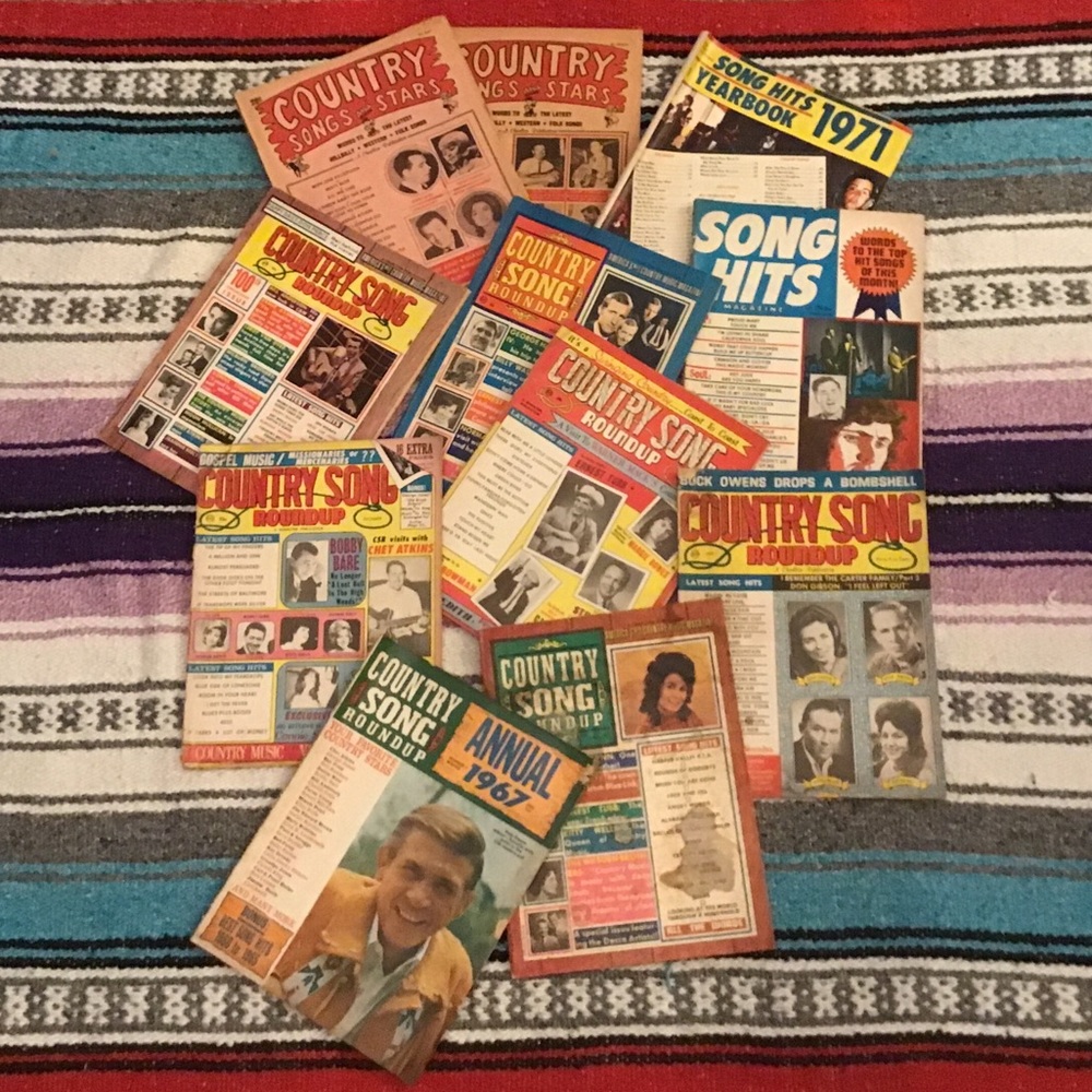 11 vintage country music song magazines